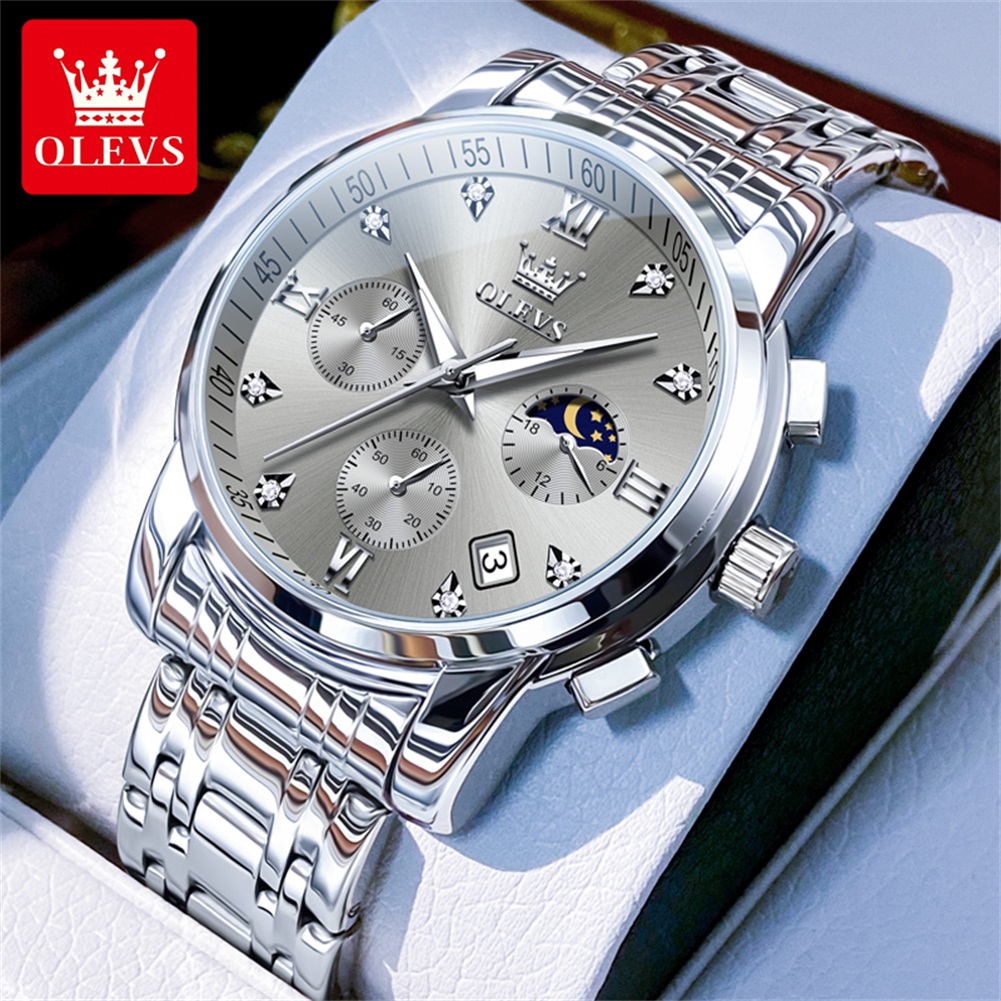 OLEVS 2858 Quartz Watch for Me - огляд і ціна Luxury Watch Dial
