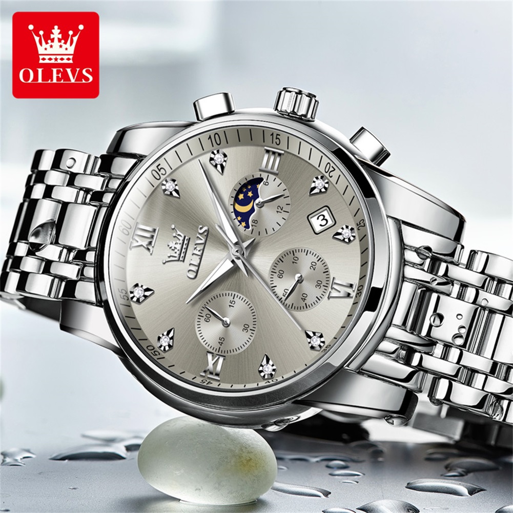 OLEVS 2858 Quartz Watch for Me - огляд і ціна Luxury Watch Dial