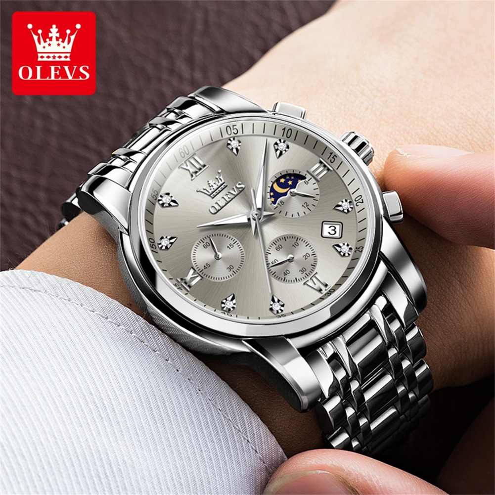 OLEVS 2858 Quartz Watch for Me - огляд і ціна Luxury Watch Dial