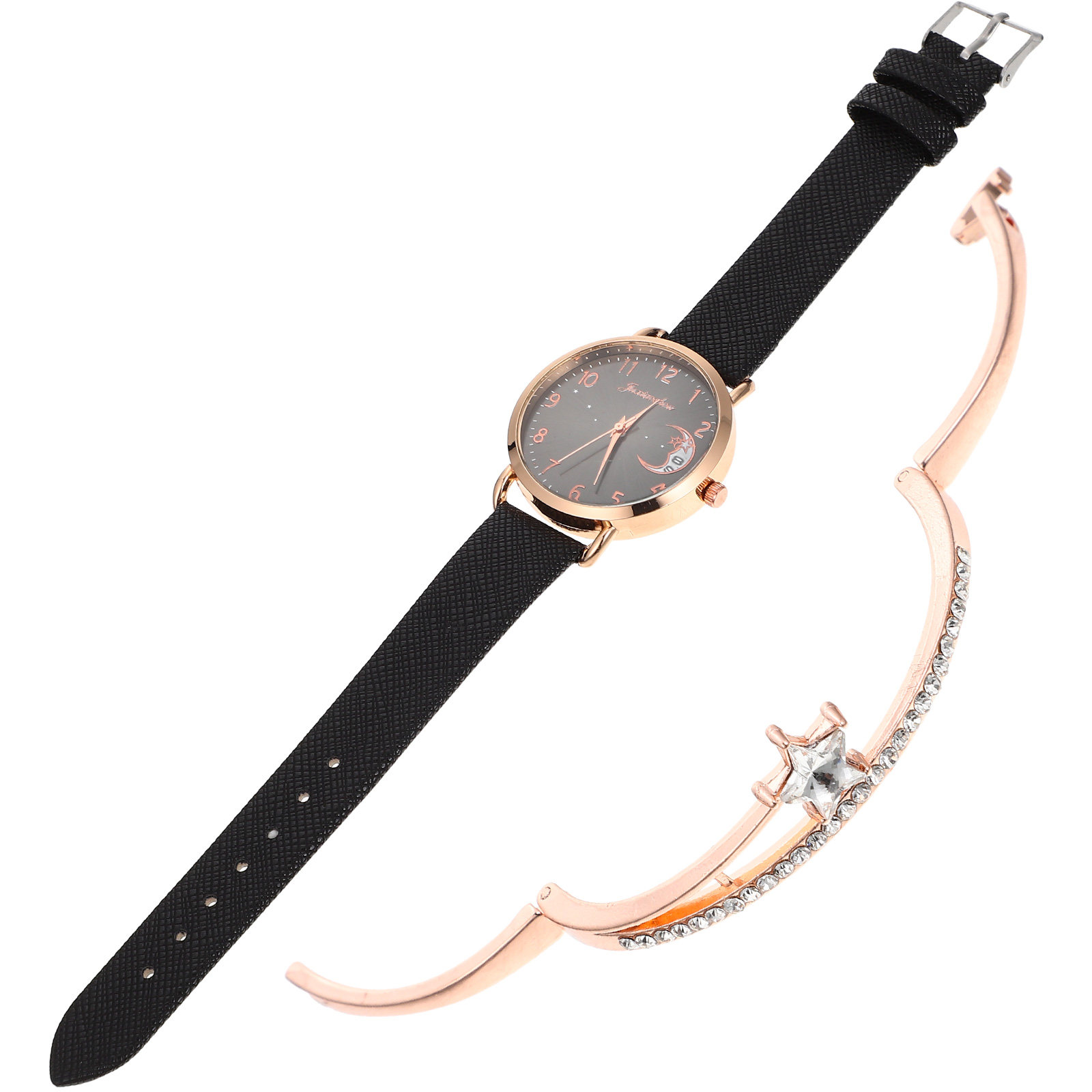 1Set Elegant Star Moon Women W - огляд і ціна Luxury Watch White