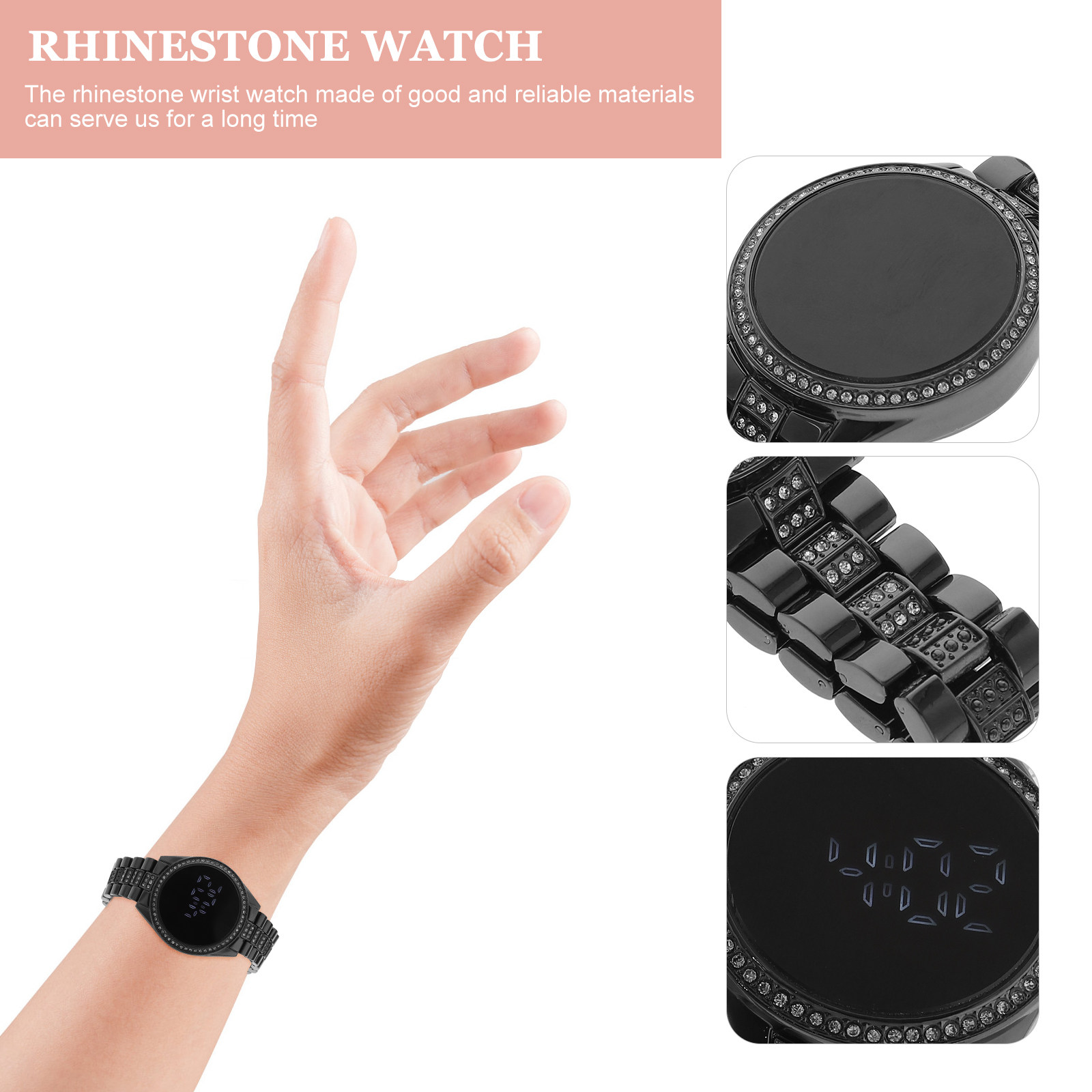 Exquisite Rhinestone Decorativ - огляд і ціна Luxury Watch White