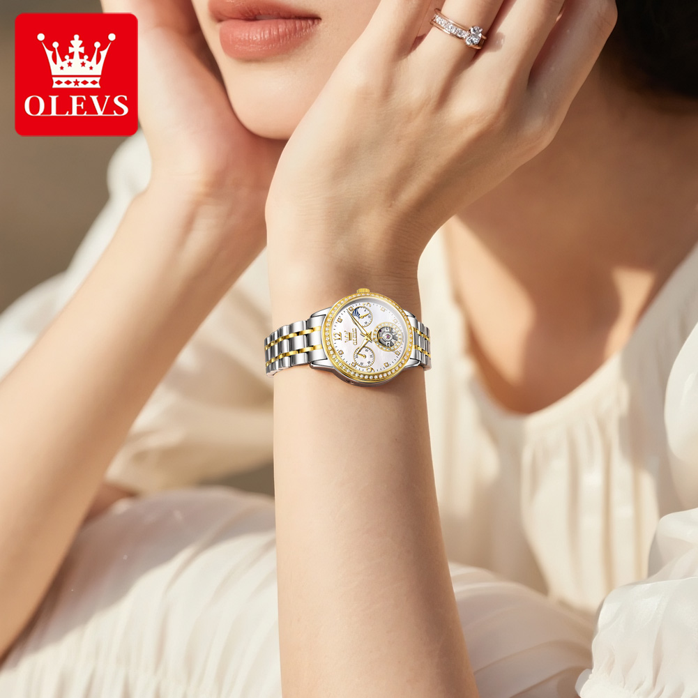 OLEVS Automatic Watch For Wome - огляд і ціна Luxury Watch White