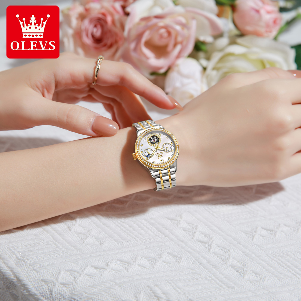 OLEVS Automatic Watch For Wome - огляд і ціна Luxury Watch White