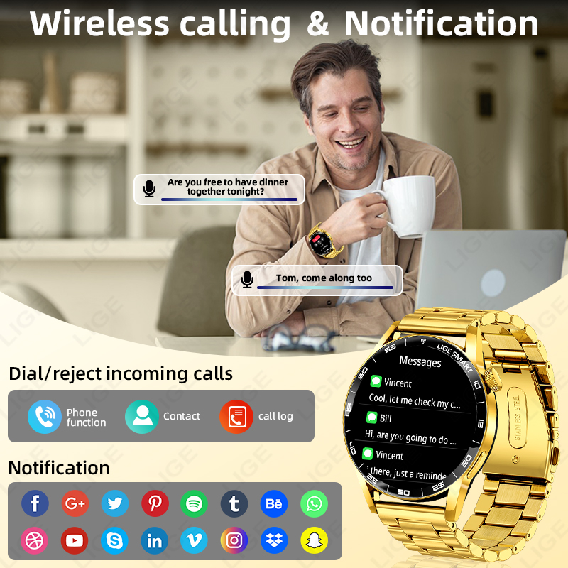 LIGE Luxury Smart Watch For Ma - огляд і ціна Luxury Watch In The World