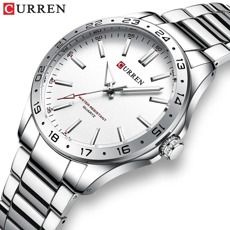 CURREN 8452 Silver White Gift  - огляд і ціна Luxury Watch White