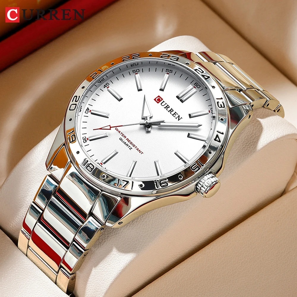 CURREN 8452 Silver White Gift  - огляд і ціна Luxury Watch White