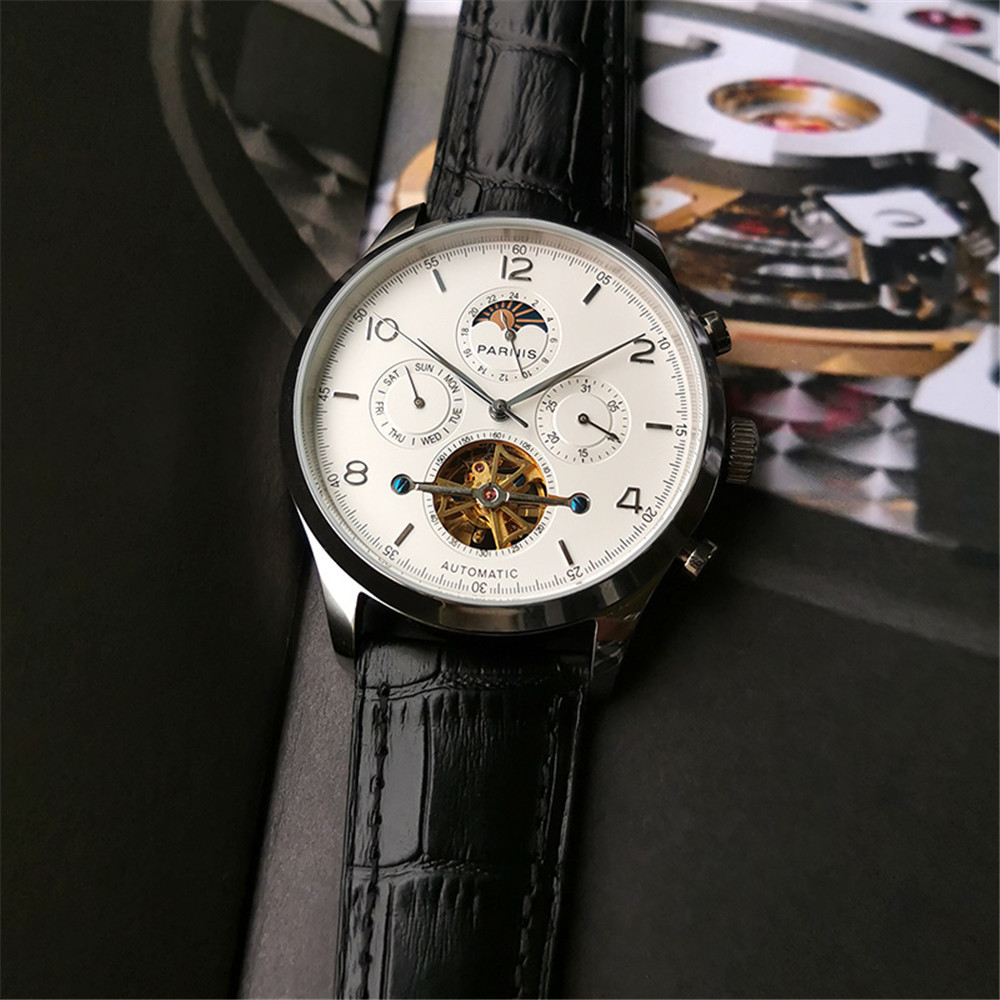 Parnis 43mm White Dial Automat - огляд і ціна Minute Repeater Watch