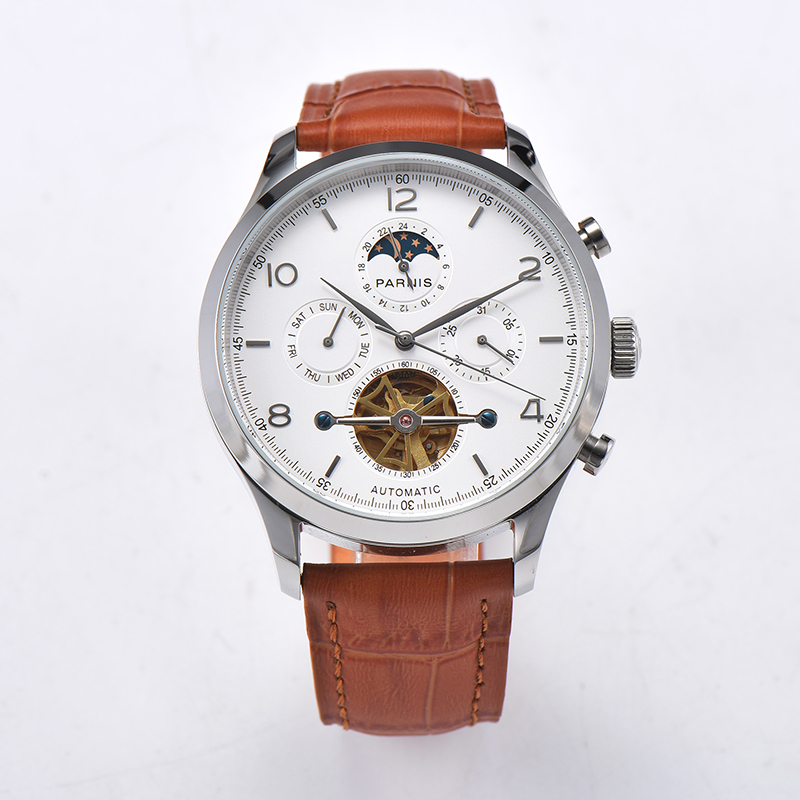 Parnis 43mm White Dial Automat - огляд і ціна Minute Repeater Watch