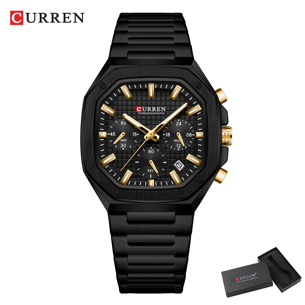 CURREN Luxury Square Chrono Wa - огляд і ціна Luxury Watch Dial