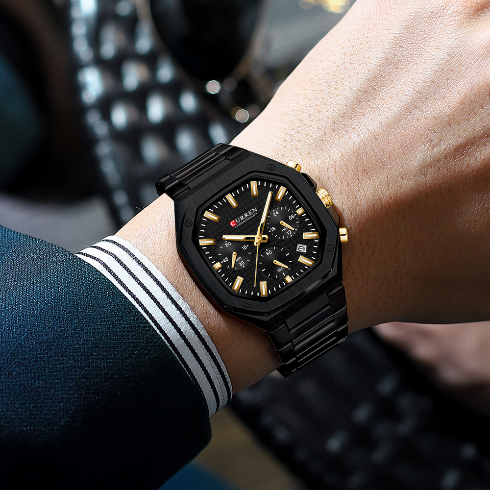 CURREN Luxury Square Chrono Wa - огляд і ціна Luxury Watch Dial