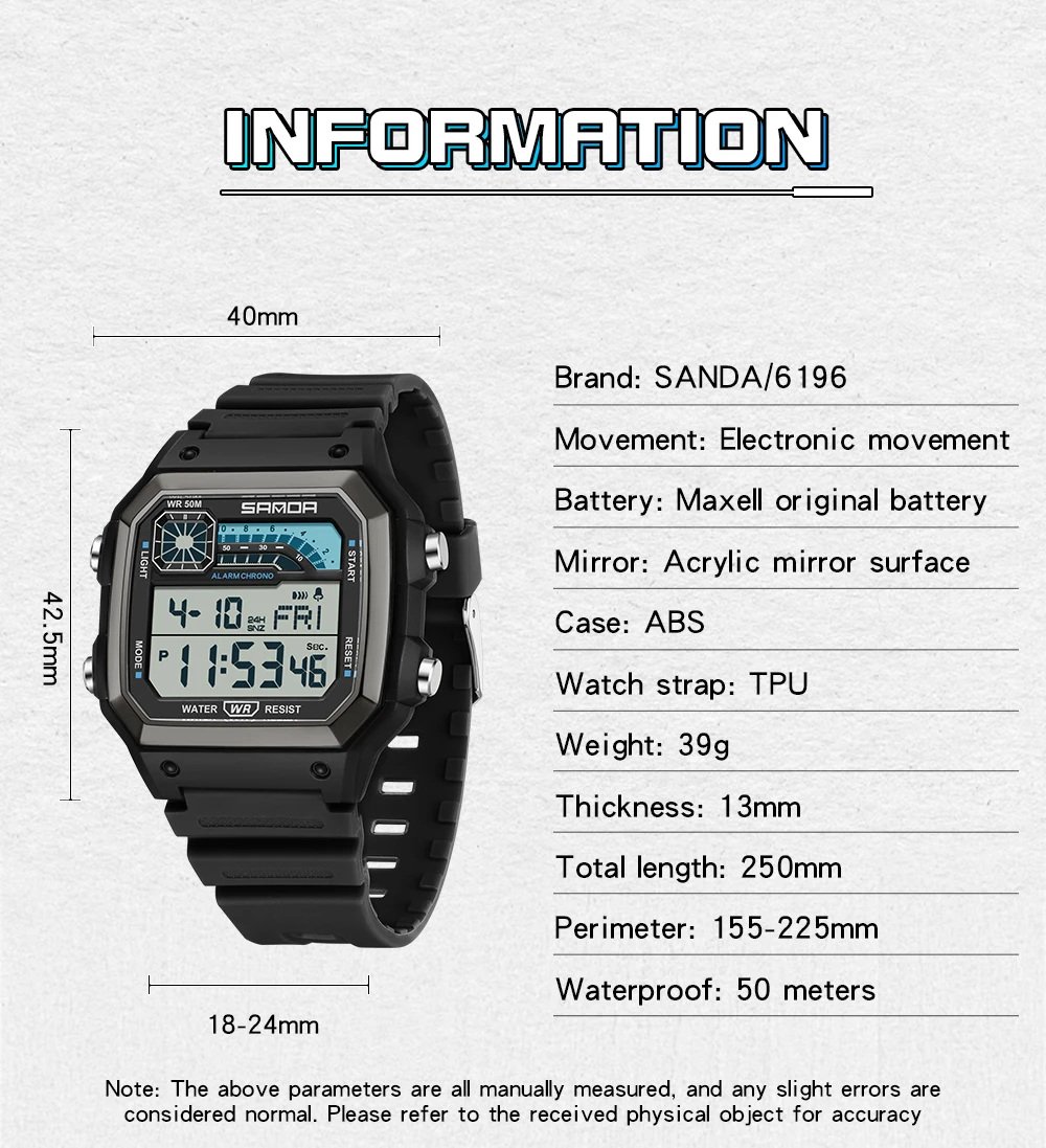 SANDA 6196 Electronic Watch Mu - огляд і ціна Minute Repeater Watch