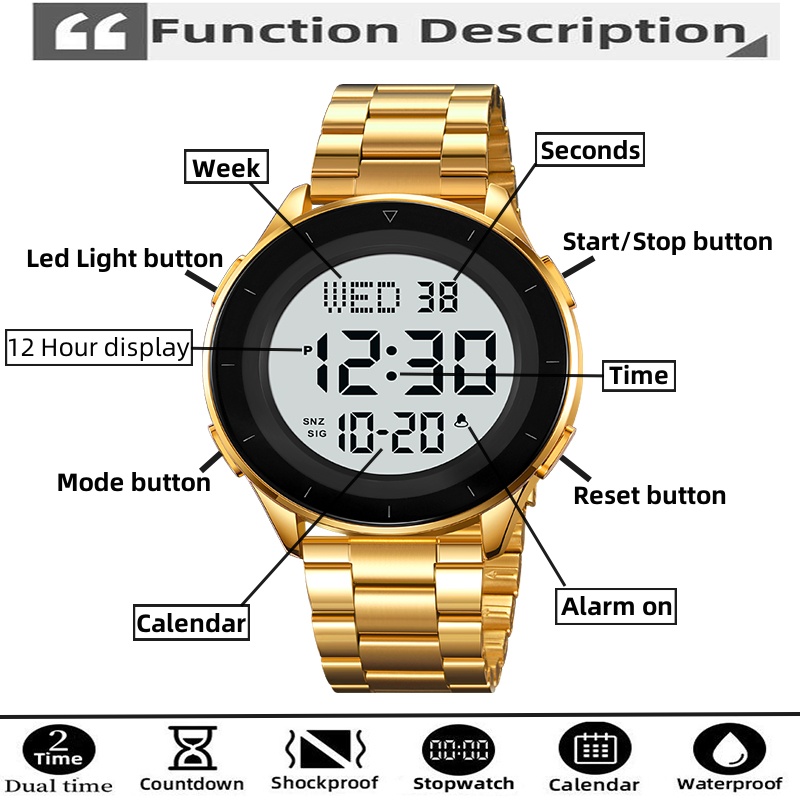 Skmei Dual Time Zone LED Digit - огляд і ціна Minute Repeater Watch
