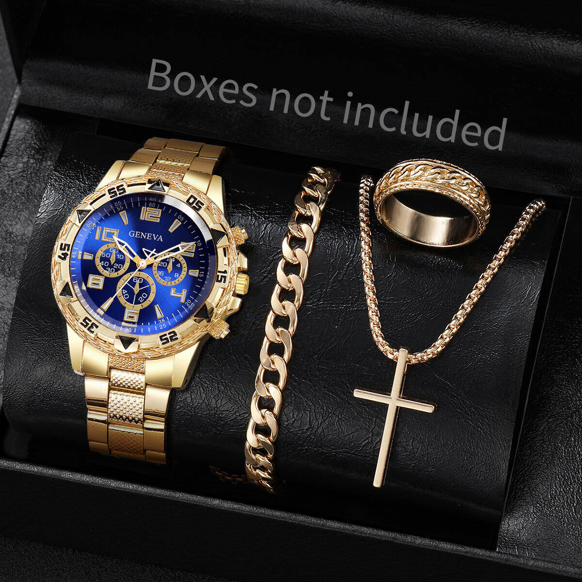 4PCS/Set Fashion Men Business  - огляд і ціна Luxury Watch Life