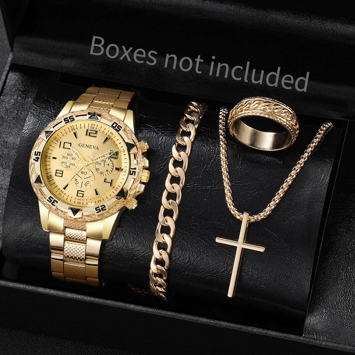 4PCS/Set Fashion Men Business  - огляд і ціна Luxury Watch Life
