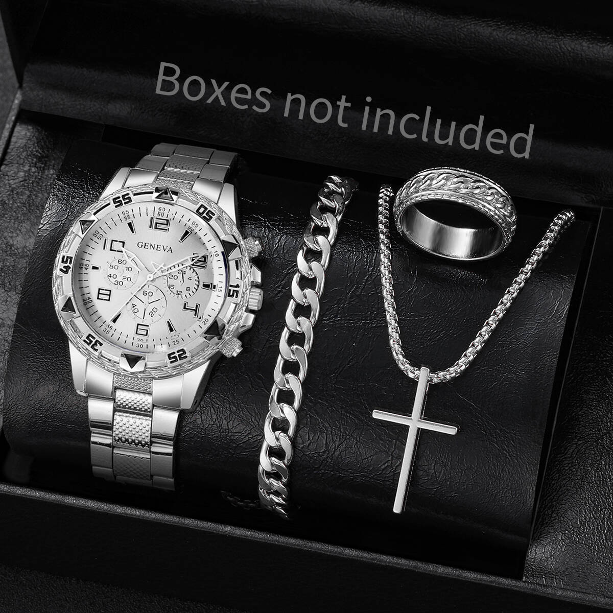 4PCS/Set Fashion Men Business  - огляд і ціна Luxury Watch Life