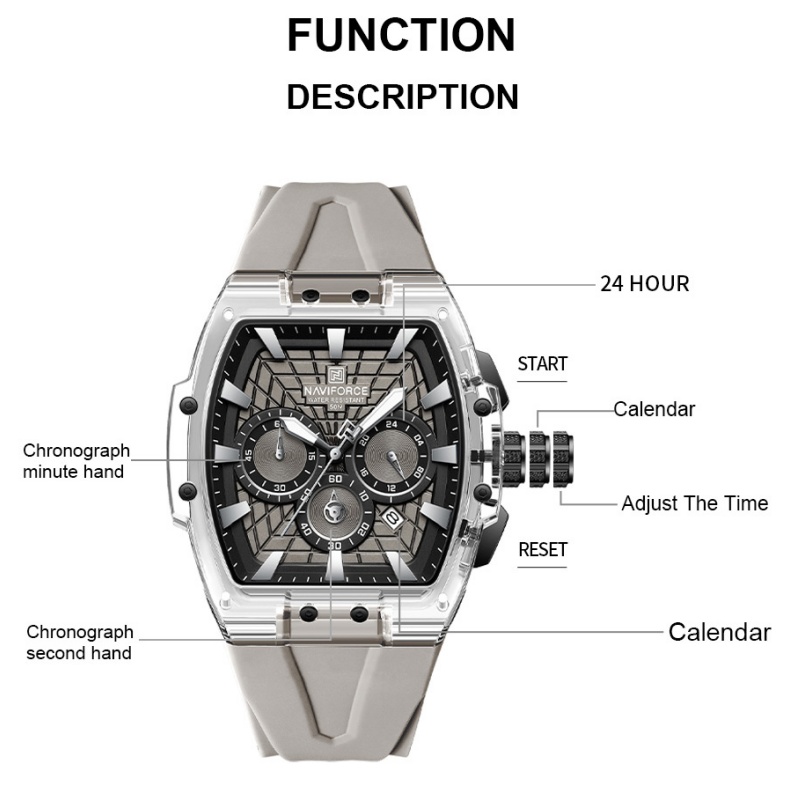 NF6113 NAVIFORCE Men's Multifu - огляд і ціна Minute Repeater Watch