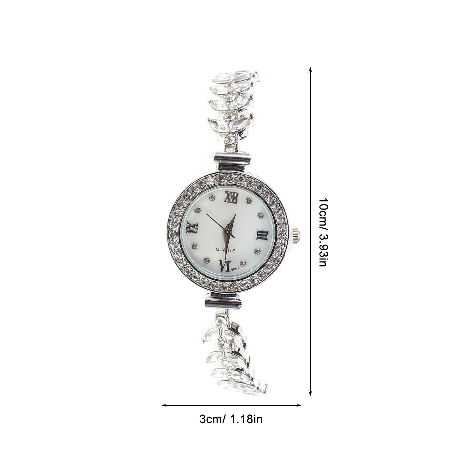 Rhinestone Quartz Watch Women  - огляд і ціна Luxury Watch White